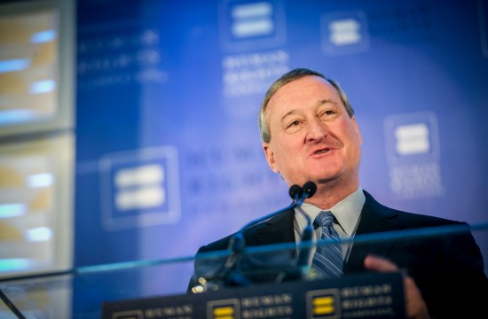 Mayor Jim Kenney speaking at the 2016 HRC Gala