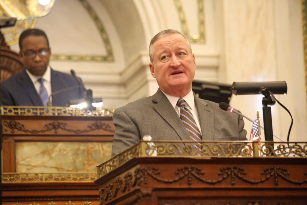 Mayor Kenney announces his proposed budget for the next fiscal year during his address on March 1