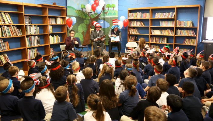 Mayor Kenney celebrates Read Across America Week by reading Dr. Seuss classic, “Green Eggs and Ham” at John Hancock Demonstration School on March 6.