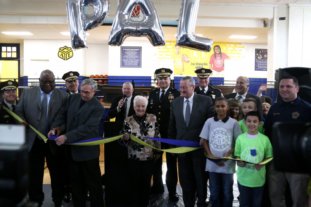 Mayor Kenney joins PAL officials, and community members for the grand opening of the 26th District PAL Center on March 23.